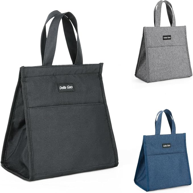 Della Gao Insulated Lunch Bag for Women Men, Waterproof Small Lunch Tote Lunch by DellaGao