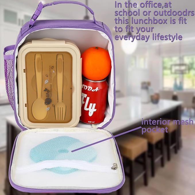 FlowFly Lunch box Insulated Soft Bag Mini Cooler Back to School Thermal Meal - Image 2