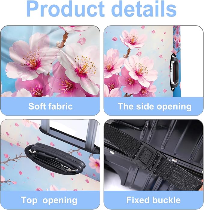 Luggage Cover Washable Suitcase Protector Anti-Scratch, Stretchable Fit - Image 6