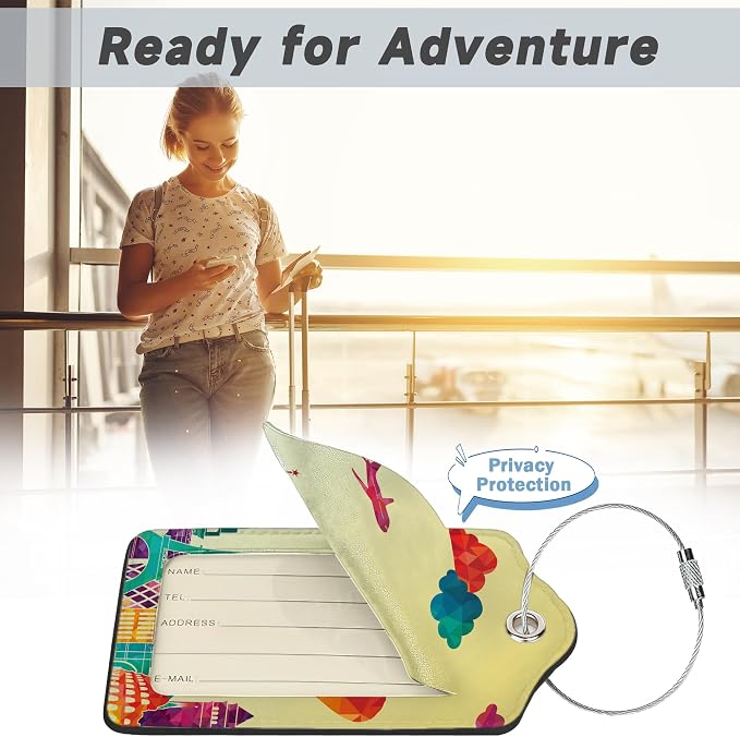 Travel Luggage Tags, 2 Pack Travel Cruise Tags - Image 5