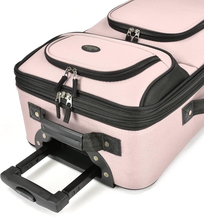 U.S. Traveler Lightweight Rolling 20" Carry On Luggage Softside Suitcase - Image 4