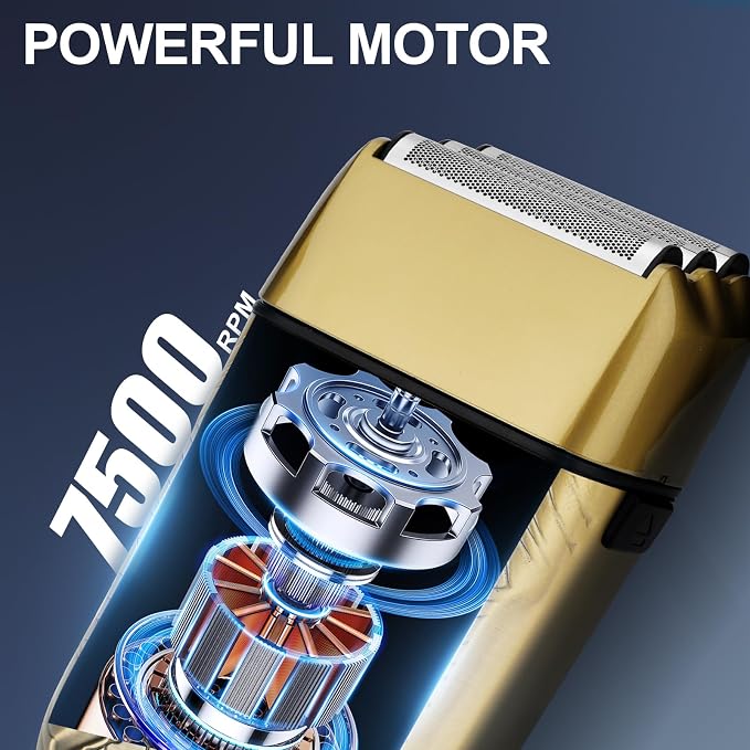 Electric Shavers for Men, Waterproof Powerful Motor Electric Razor, Head - Image 5