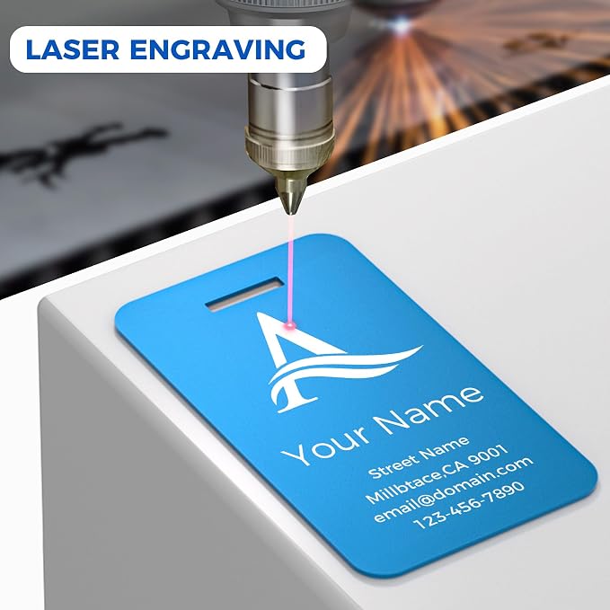Personalized Luggage Tags, Custom Luggage Tags 4 Pack TSA Approved Double Sided - Image 4