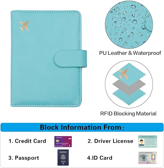 Melsbrinna Premium Leather Passport Holder Covers Case, Waterproof Rfid - Image 5