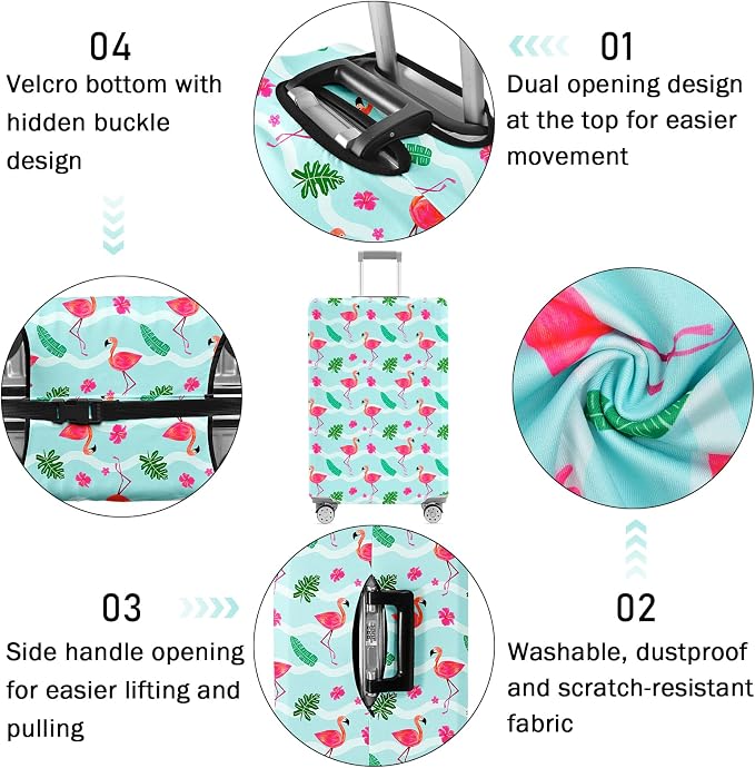 Luggage Cover for Suitcase Elastic Suitcase Cover Protector, Carry On Luggage - Image 4