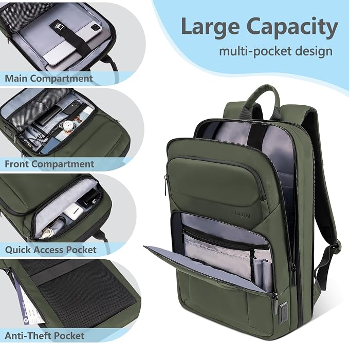 Backpack for Men Slim & Expandable Travel Laptop Backpack - Image 4