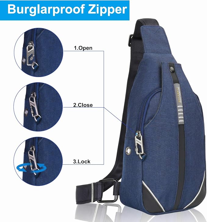 WATERFLY Small Crossbody Sling Backpack Anti Theft Backpack - Image 3