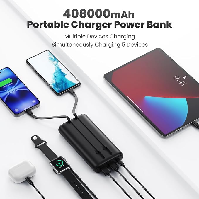 Portable Charger Power Bank 40, 800mAh 25W Fast Charging USB C Portable Charger - Image 4