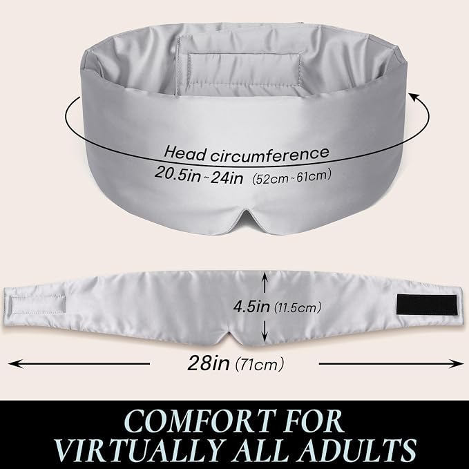 Zenssia Satin Sleep Mask for Women and Men, Lightweight Padded Eye Mask - Image 7
