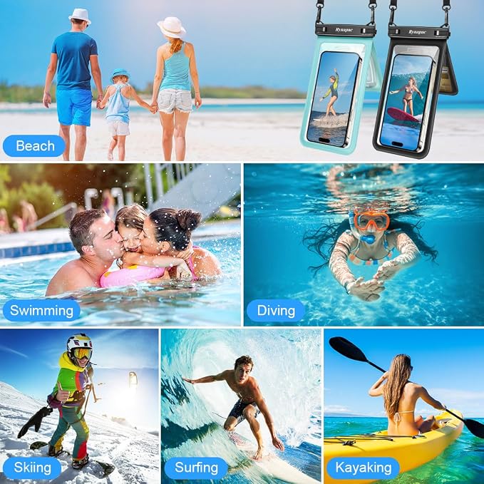 Double Space Waterproof Phone Pouch, 2 Pack Waterproof Phone Case - Image 6