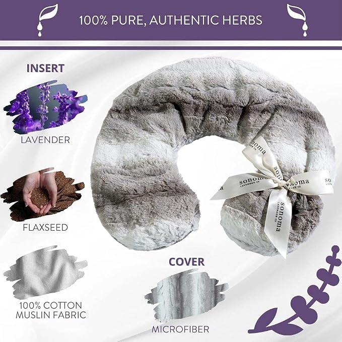 Sonoma Lavender Luxury Lavender Heatable/Chillable Neck Pillow, Microwaveable - Image 4