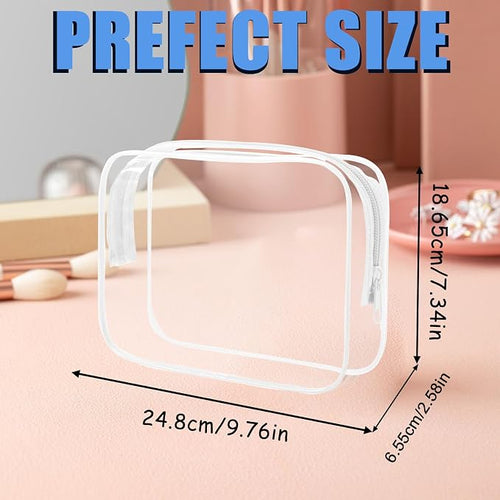 12 Pieces Clear Makeup Bags Bulk, TSA Approved Toiletry Bag - Image 2
