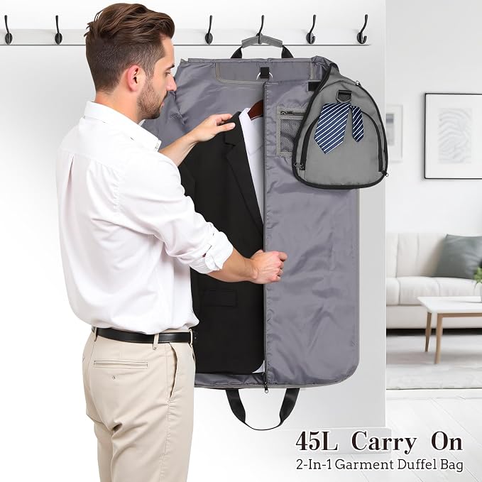 Garment Duffle Bags for Travel, Carry On Garment Duffel Weekender Bag 45L | - Image 8