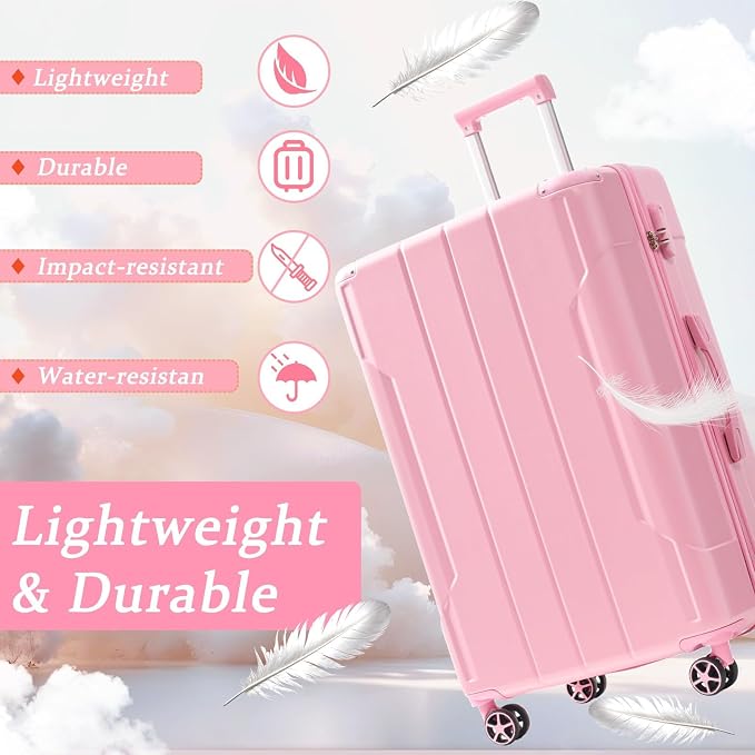 Merax 24 Inch Expandable Checked Luggage, Hardshell ABS Medium Suitcase - Image 7