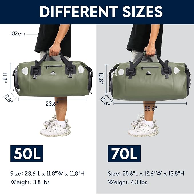 Haimont Waterproof Duffel Bag Roll-top Dry Duffel Bag - Image 6