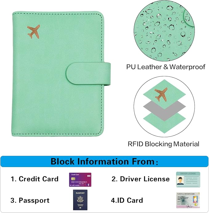 Melsbrinna Premium Leather Passport Holder Covers Case, Waterproof Rfid - Image 3