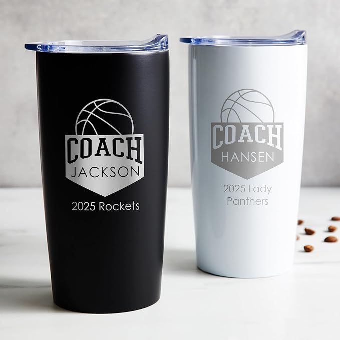 Lifetime Creations Personalized Basketball Coach Tumbler: Custom Basketball - Image 4