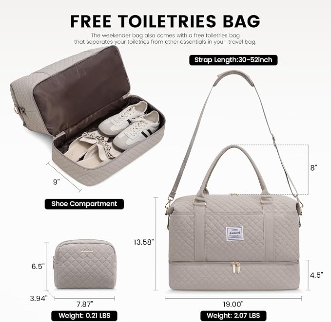 LOVEVOOK Travel Duffle Bag, Weekender Bags - Image 2