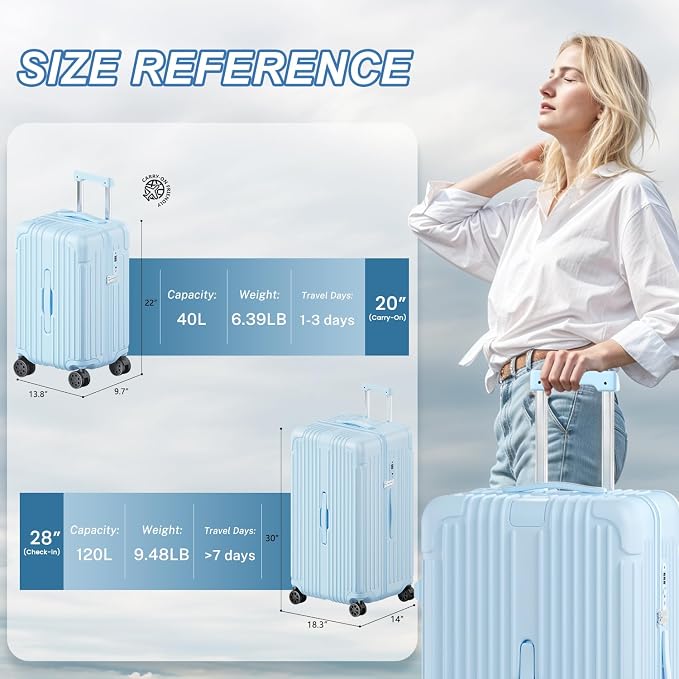 Krute Carry on Luggage 20 Inch Suitcases - Image 3