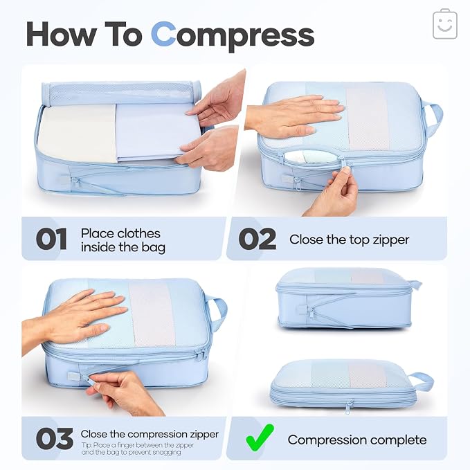 Veken 9/11 Set Compression Packing Cubes - Image 3