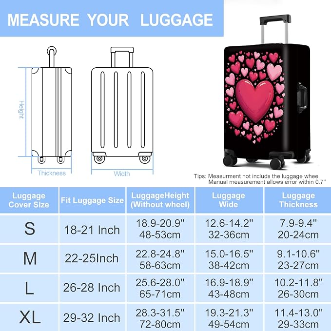 Luggage Cover Washable Suitcase Protector Anti-Scratch, Stretchable Fit - Image 6