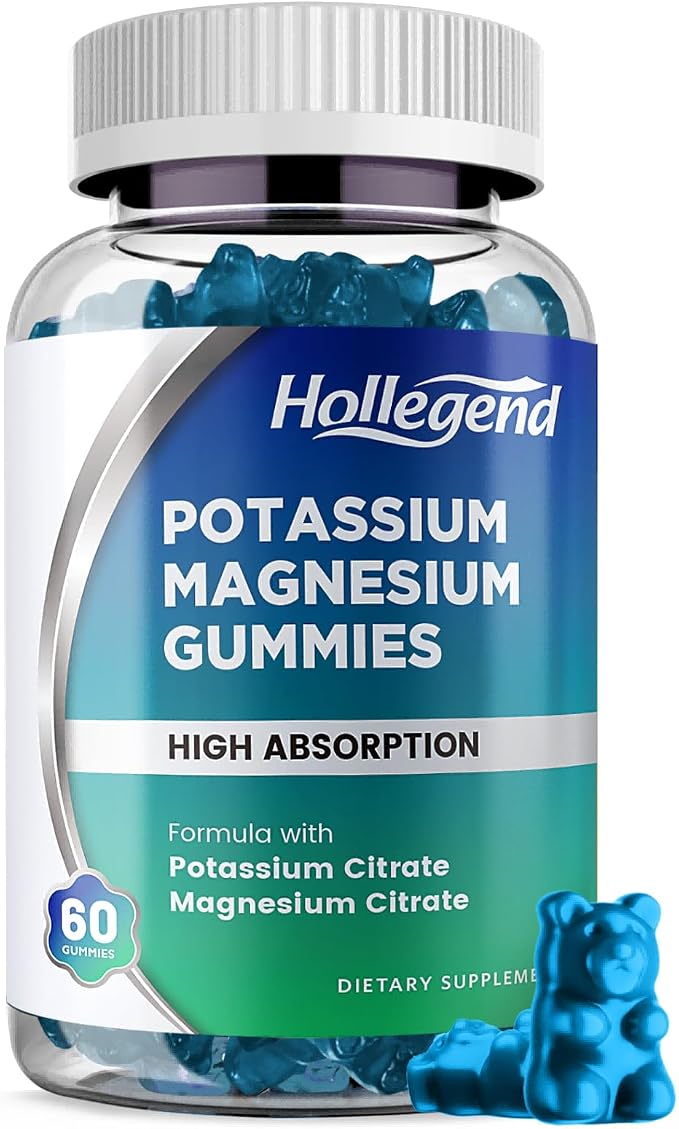 Potassium Magnesium Gummies, High Absorption Potassium Citrate 99mg Magnesium by EmpoweringYourLife%EF%BC%81