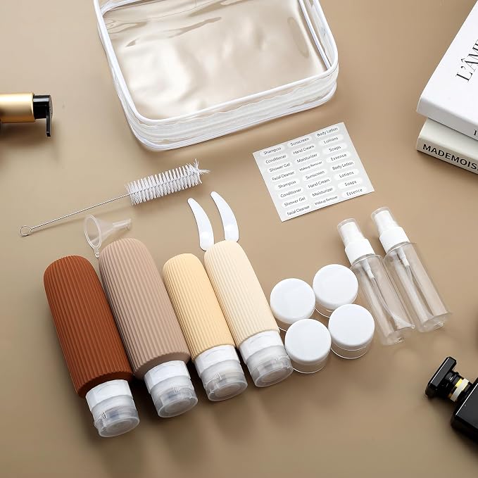 16 Pack Travel Bottles for Toiletries, 6oz Silicone, Leak Proof, Plane Trip - Image 6