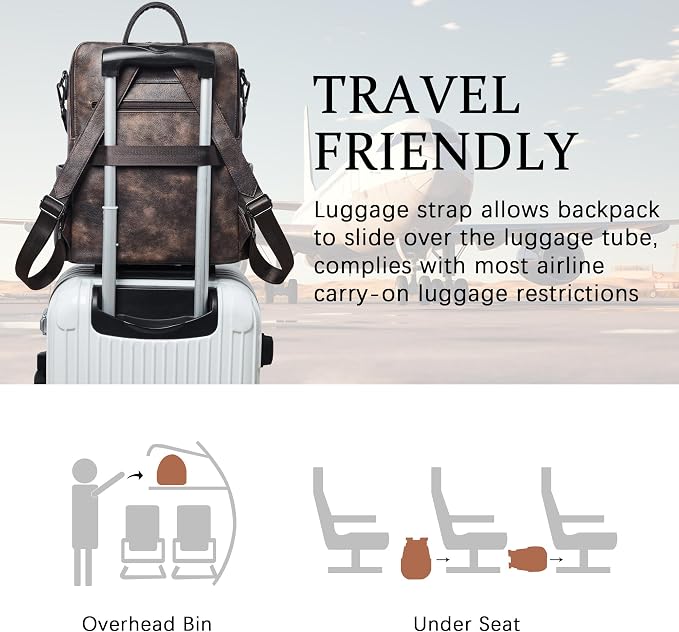 Shrrie Vegan Leather Laptop Backpack - Image 5