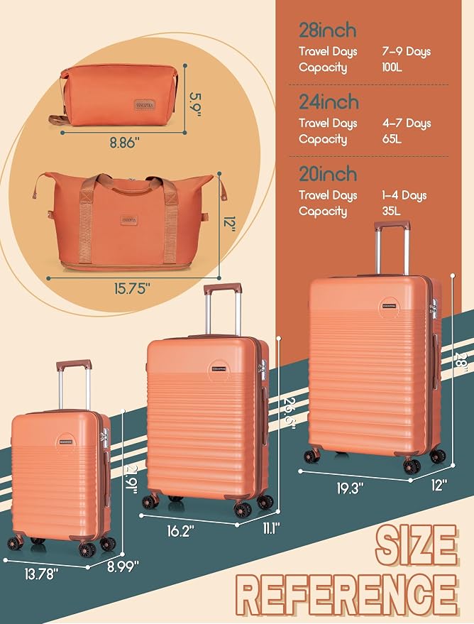 Luggage Sets 5 Piece, Suitcases - Image 6