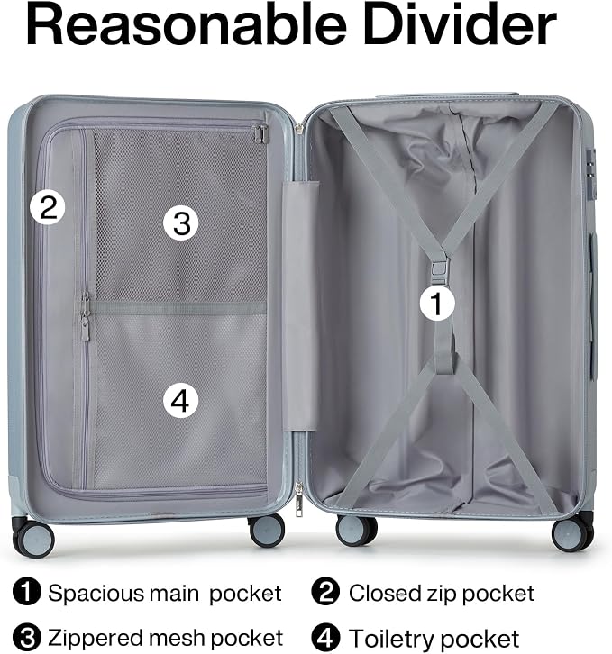 Hanke Luggage Sets 3 piece Carry On Luggage - Image 5