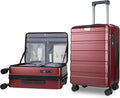 KROSER Carry On Luggage with Spinner Wheels & Built-in TSA Lock, Expandable Top by KROSER