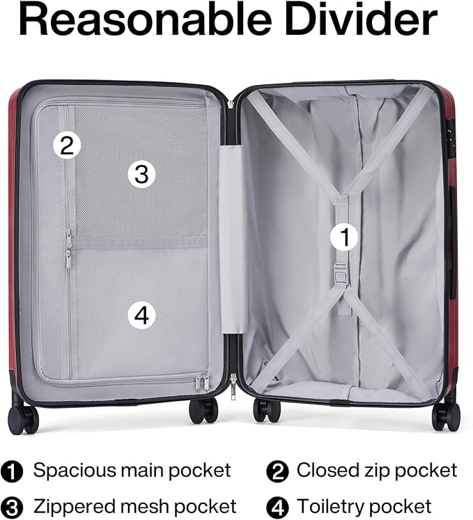 Hanke Luggage Sets 3 piece Carry On Luggage - Image 5