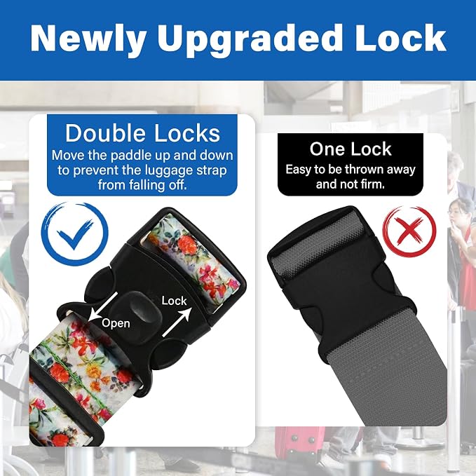 Luggage Straps for Suitcases, Travel Adjustable Belt - Image 3