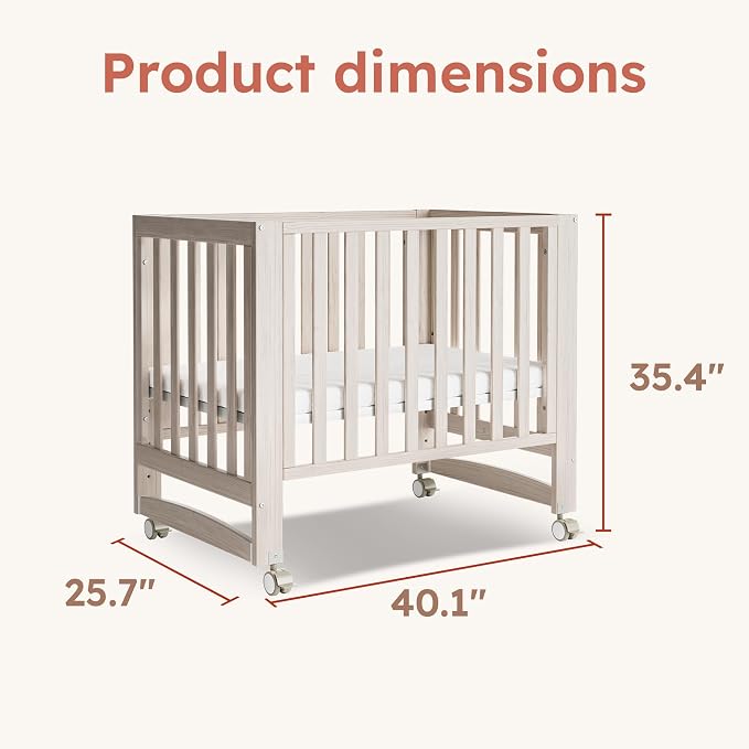 EvoNest Baby Crib, 6 in 1 Convertible Mini Crib - Image 7