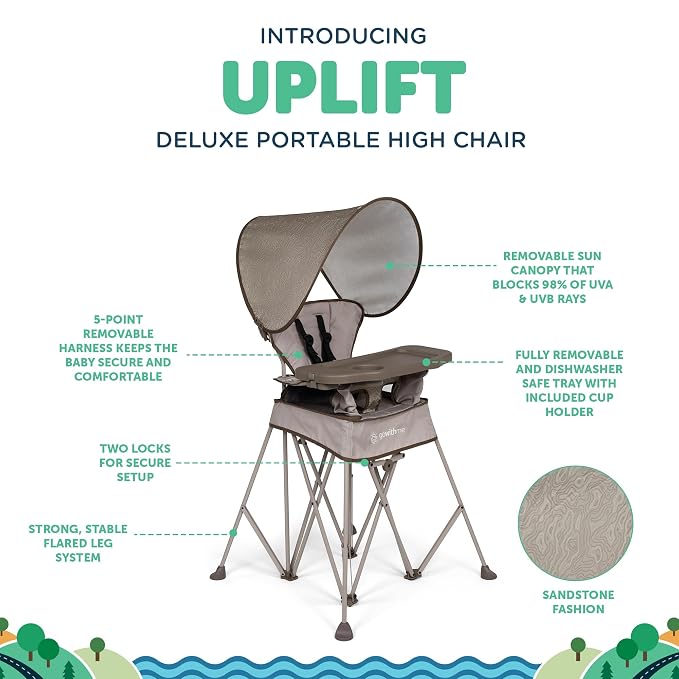 Baby Delight Go with Me Uplift Deluxe Portable High Chair | Travel High Chair | - Image 3