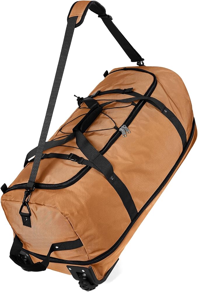 Vomgomfom 32" Soft-Sided Foldable Wheeled Travel Duffel Bag, Expandable 110L to by Vomgomfom