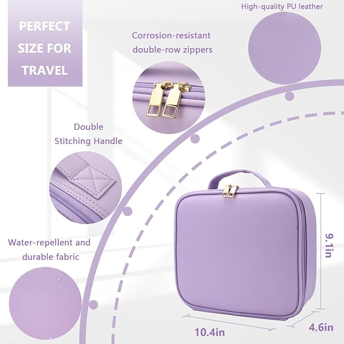 Travel Makeup Bag for Makeup Artists Large Makeup Case, - Image 2