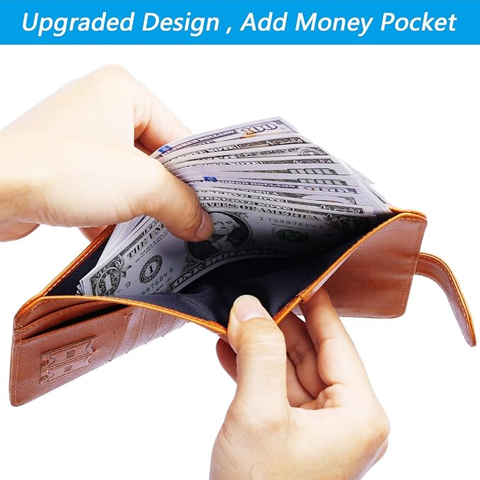Airtag Passport Holder Cover Wallet RFID Blocking Leather Case Travel - Image 4