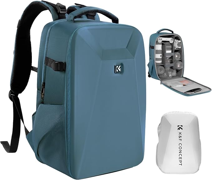 K&F Concept Camera Backpack, Hardshell Photography DSLR Camera Bag by KFCONCEPT