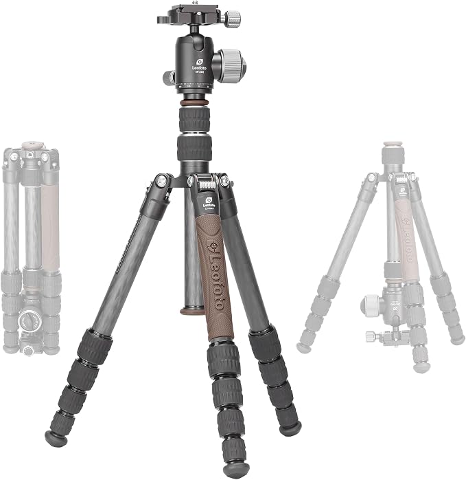Lightweight Carbon Fiber Reverse Folding Travel Tripod by Leofoto