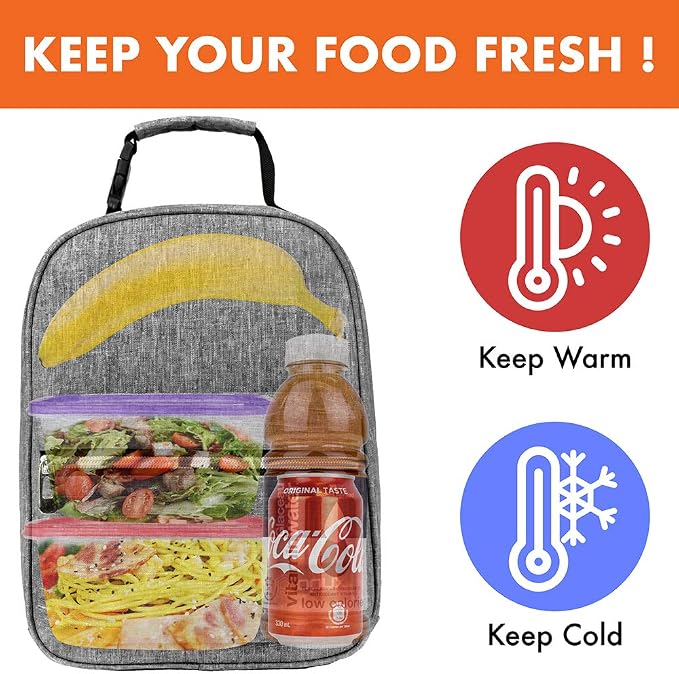 opux Lunch Box for Girls Boys Kids, Insulated Leakproof Lunch Bag, Reusable - Image 7