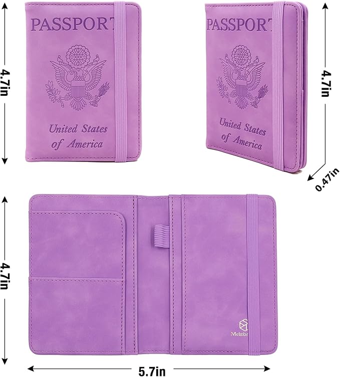 Melsbrinna Premium Leather Passport Holder Covers Case, Waterproof Rfid - Image 4