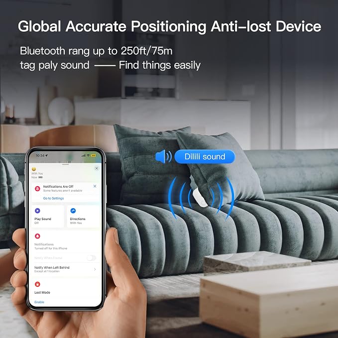 Air Tracker Tag 4 Pack Bluetooth Luggage Tracker tag Locator Works - Image 4
