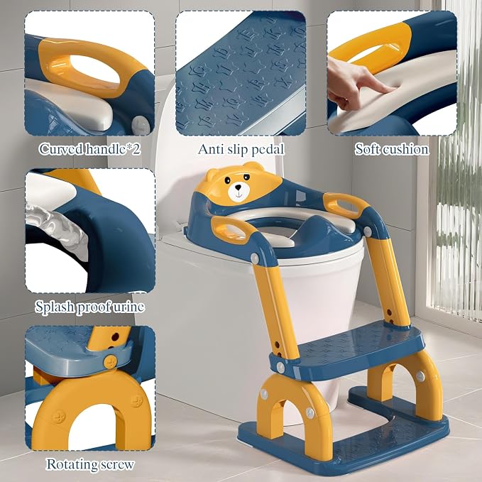 Potty Training Seat for Toddlers, Adjustable Height 2-in-1 Potty Training - Image 2