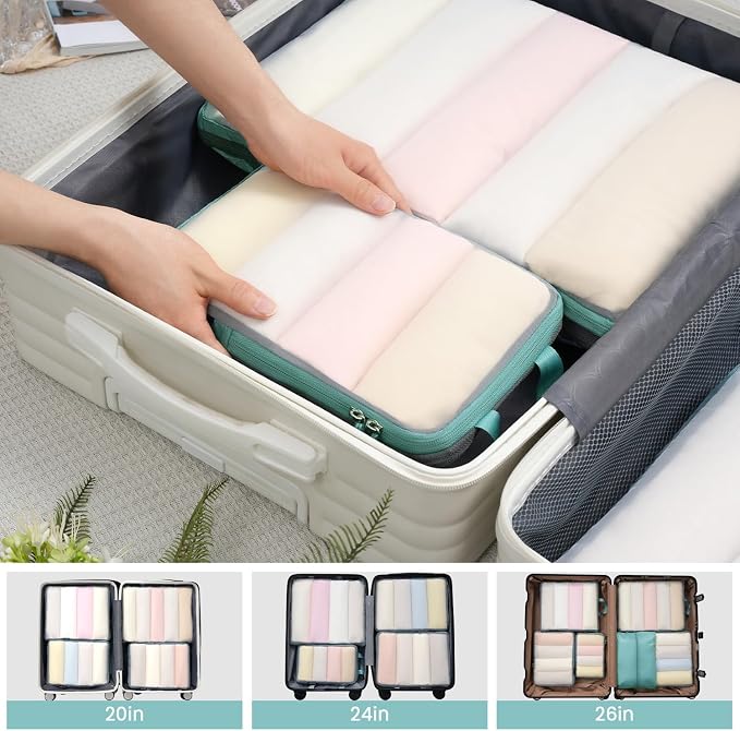 BAGAIL 6 Set Ultralight Compression Packing Cubes Packing Organizer - Image 7