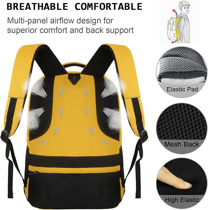 Laptop Backpack, Business Travel Anti Theft Slim Durable Laptops Backpack - Image 4