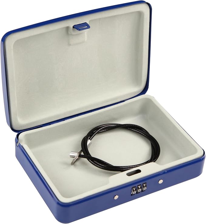 SEPOX® Twins Water/Fire-Resistant Portable Security Case Lock Box Steel - Image 5