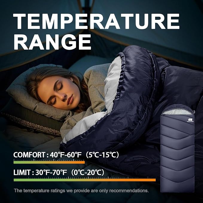 Sleeping Bags for Adults Cold Weather, Waterproof, Lightweight Camping Sleeping - Image 5