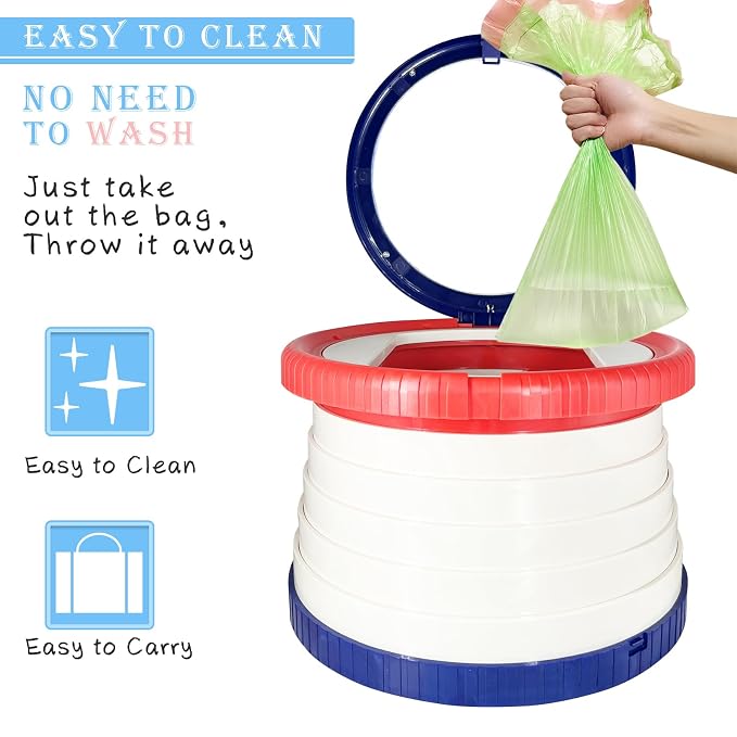 Travel Potty for Toddler, Portable and Foldable Toilet Training Apply to Seat - Image 3
