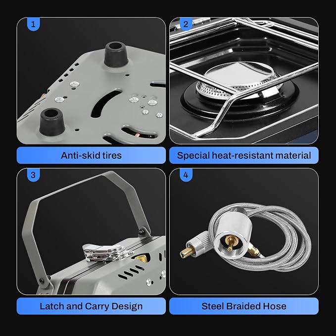 2-Burner Foldable Camping Stove - Image 6